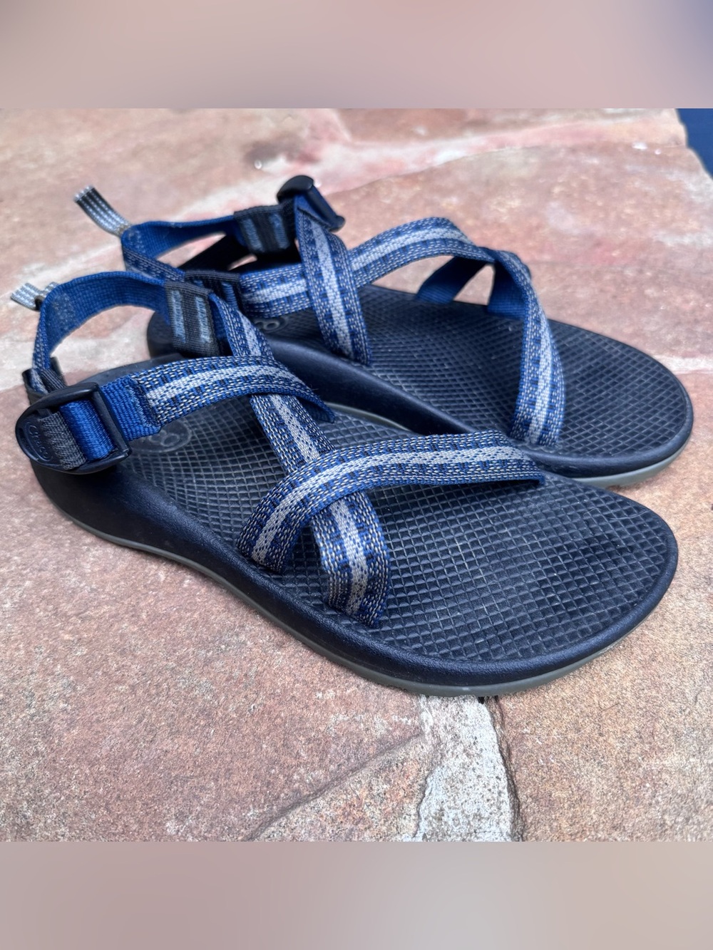 Chaco Z/1 EcoTread Stakes Sandals Big Kid 6 Womens 8 Blue Gray